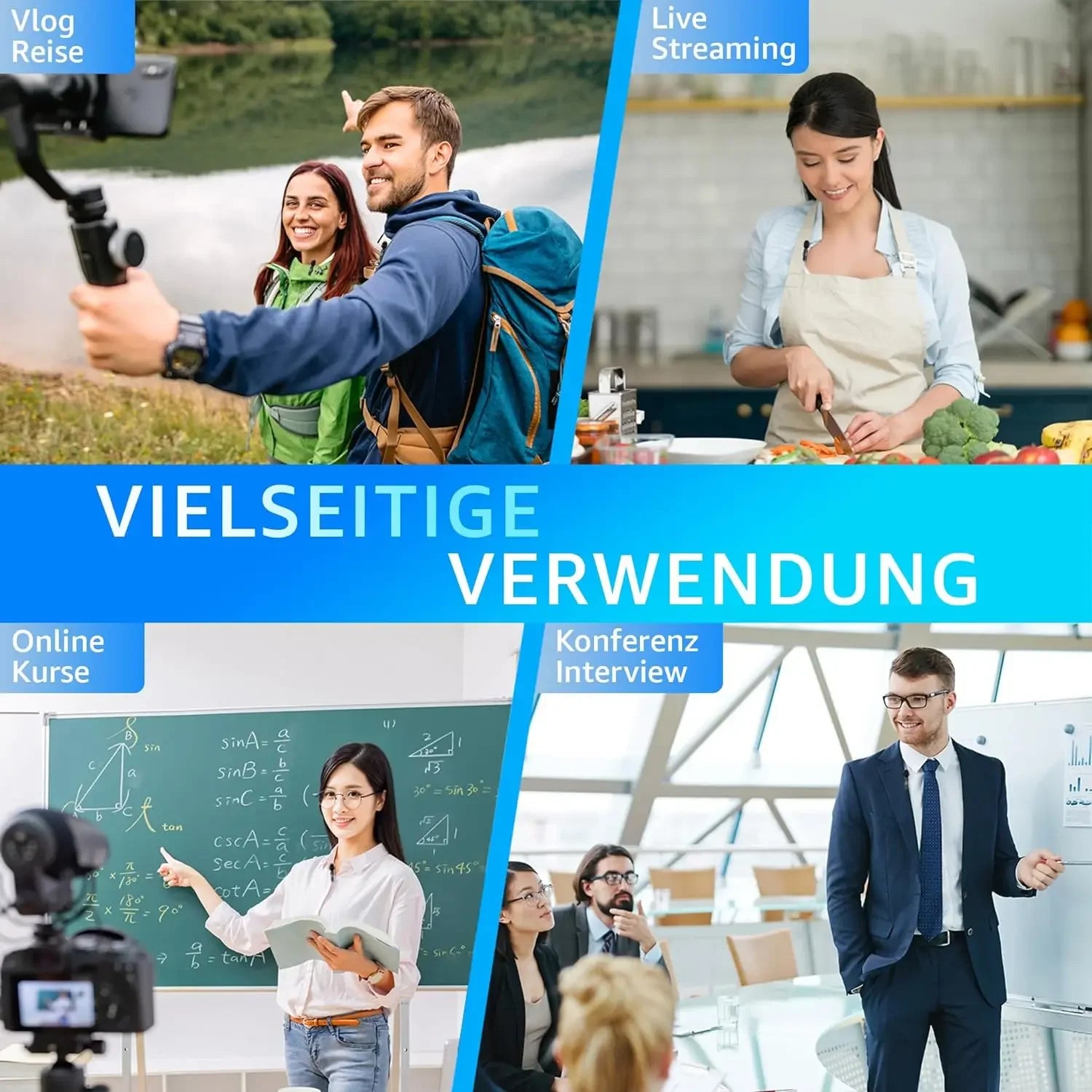 Mini Micrófono Lavalier Inalámbrico 2.4G para Móvil – Streaming y Video